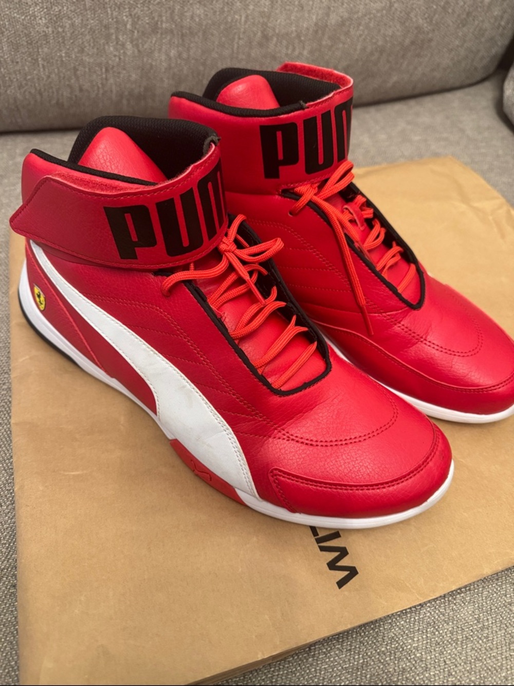 Puma Scuderia Ferrari Kart Cat Mid III Hi Top Shoes Men Mid Boot Auto Sneakers